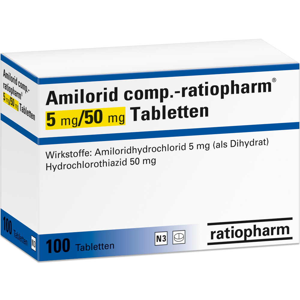 Amilorid comp.-ratiopharm® 5&nbsp;mg/50&nbsp;mg Tabletten